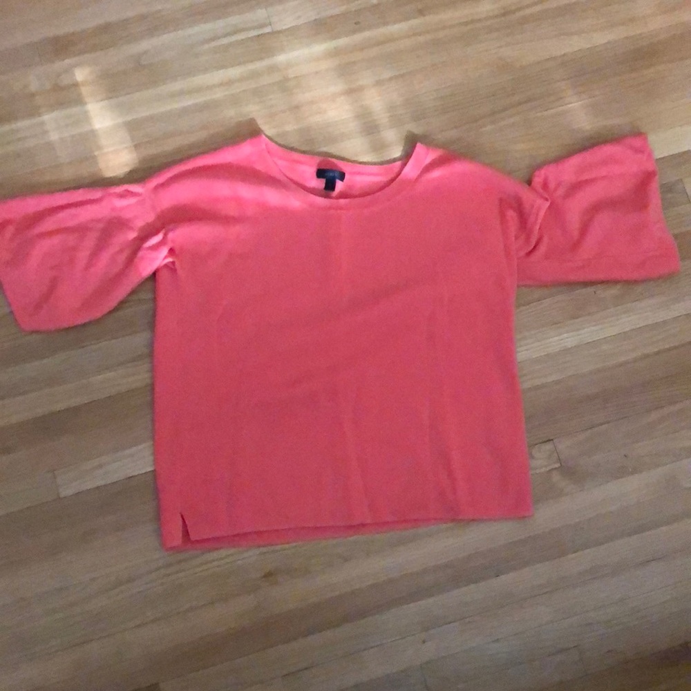 J Crew Coral Short Sleeve Shirt